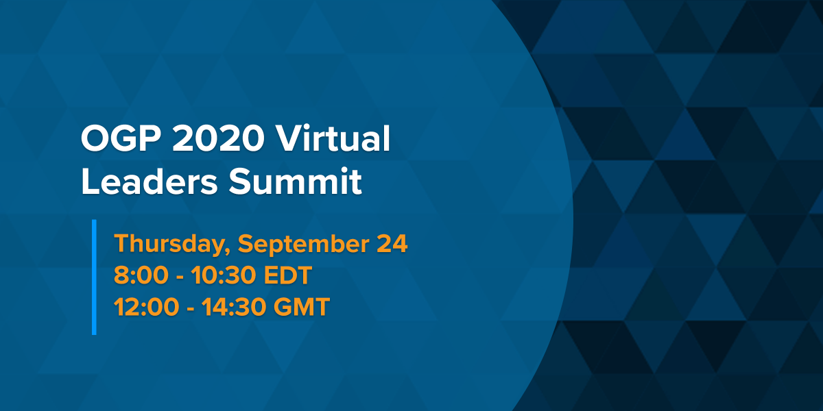 Event cover image for Online attendance: OGP 2020 Leaders Summit